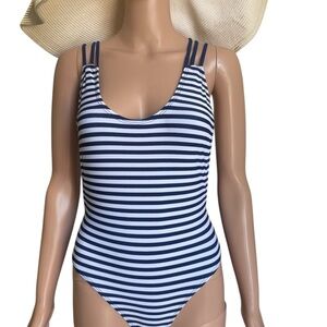 Nautical Striped  women One Piece Swimsuit